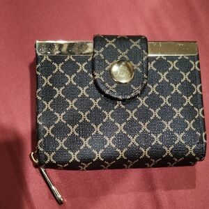 Black and Gold Patterned Wallet